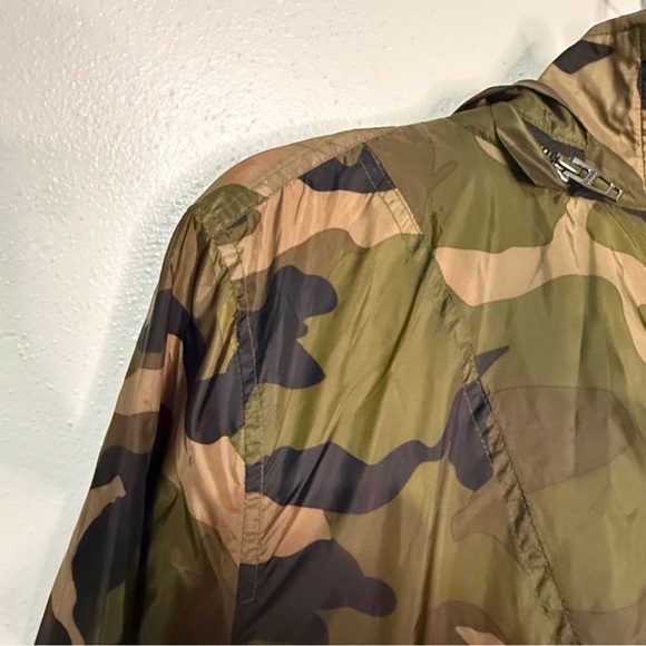 BLANKNYC Camo Windbreaker Anorak Jacket with Orange Lining. Sz L - Picture 4 of 8
